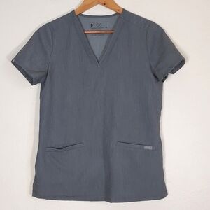 FIGS Bundle 2 Scrub Tops Casma Three-Pocket Gray XS